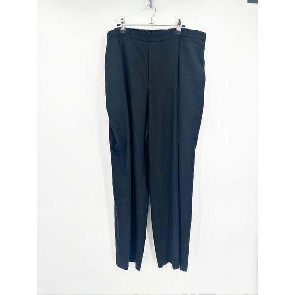 Vince Wool-Blend Flannel Easy Pull-on Black Pants Size 2X NWT - Picture 7 of 7